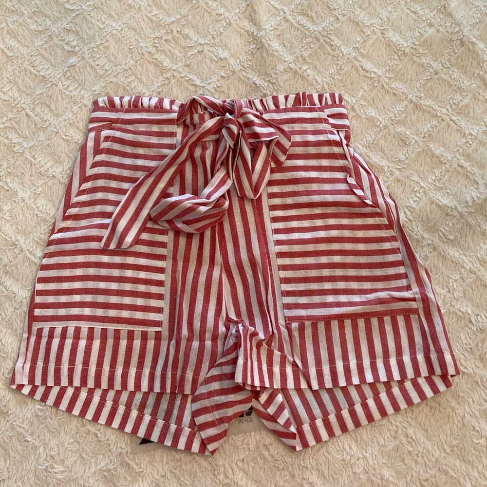 NWT SHEIN Striped Red Women's Shorts Sz S